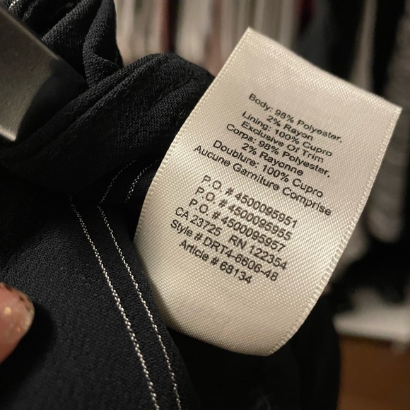 Wilfred Tie-Front Pant in dark navy (almost black) with pinstripes - Picture 6 of 6